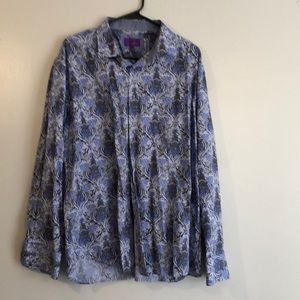 Men’s funky blue button down